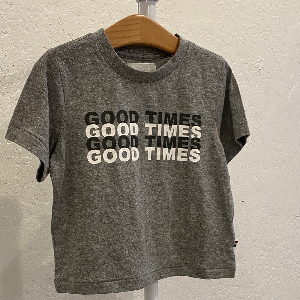 Sol Angeles Charcoal Kids Tee with 'Good Times' Design